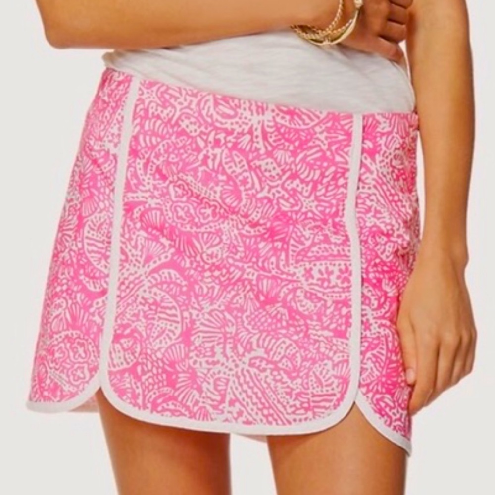 ❗️Lilly Pulitzer Pink and White Mini Skort Size 4